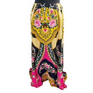 Farm Rio Multicolor Floral Long Skirt Size Large